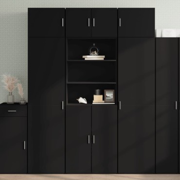 vidaXL Ντουλάπι Μαύρο 70x42,5x185cm Επεξεργασμένο Ξύλο 1 τεμ.