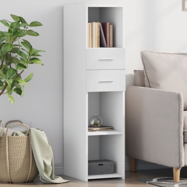 vidaXL Ντουλάπι Λευκό 30x42,5x124cm από Επεξεργασμένο Ξύλο 1 τεμ.