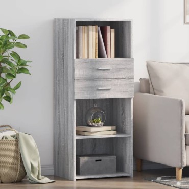 vidaXL Ντουλάπι Γκρι Sonoma 50x42,5x124cm από Επεξεργασμένο Ξύλο 1 τεμ.
