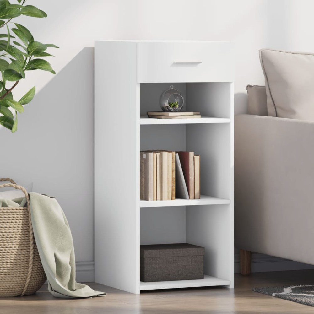 vidaXL Συρταριέρα Λευκή 40x42,5x93cm από Επεξεργασμένο Ξύλο 1 τεμ.