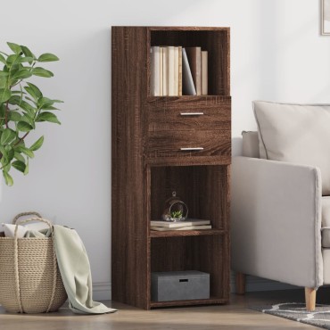 vidaXL Ντουλάπι Καφέ Δρυς 40x42,5x124cm από Επεξεργασμένο Ξύλο 1 τεμ.