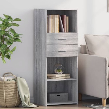 vidaXL Ντουλάπι Γκρι Sonoma 45x42,5x124cm από Επεξεργασμένο Ξύλο 1 τεμ.