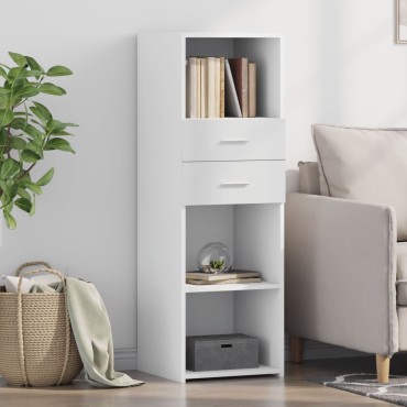 vidaXL Ντουλάπι Λευκό 40x42,5x124cm από Επεξεργασμένο Ξύλο 1 τεμ.