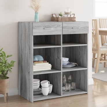 vidaXL Ντουλάπι Γκρι Sonoma 80x42,5x93cm από Επεξεργασμένο Ξύλο 1 τεμ.