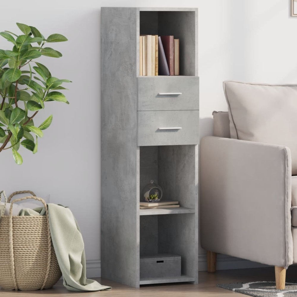 vidaXL Ντουλάπι Γκρι Σκυρ. 30x42,5x124cm από Επεξεργασμένο Ξύλο 1 τεμ.