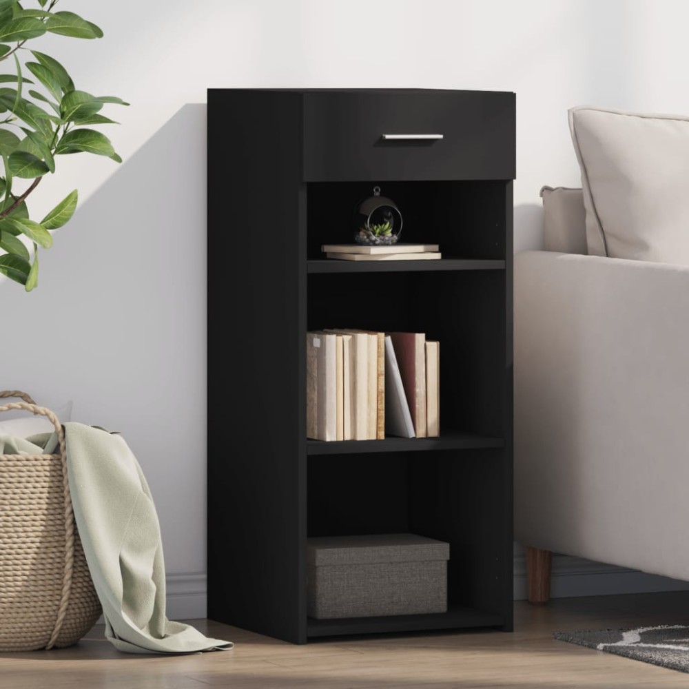 vidaXL Συρταριέρα Μαύρη 40x42,5x93cm από Επεξεργασμένο Ξύλο 1 τεμ.