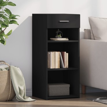 vidaXL Συρταριέρα Μαύρη 40x42,5x93cm από Επεξεργασμένο Ξύλο 1 τεμ.