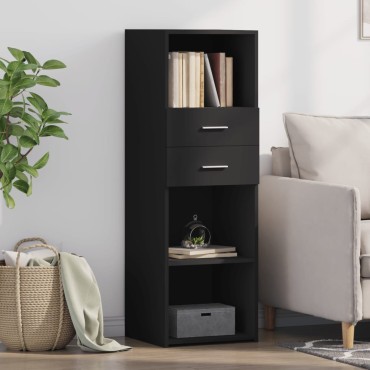 vidaXL Ντουλάπι Μαύρο 40x42,5x124cm από Επεξεργασμένο Ξύλο 1 τεμ.