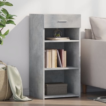 vidaXL Ντουλάπι Γκρι Σκυροδέματος 45x42,5x93cm Επεξεργασμένο Ξύλο 1 τεμ.