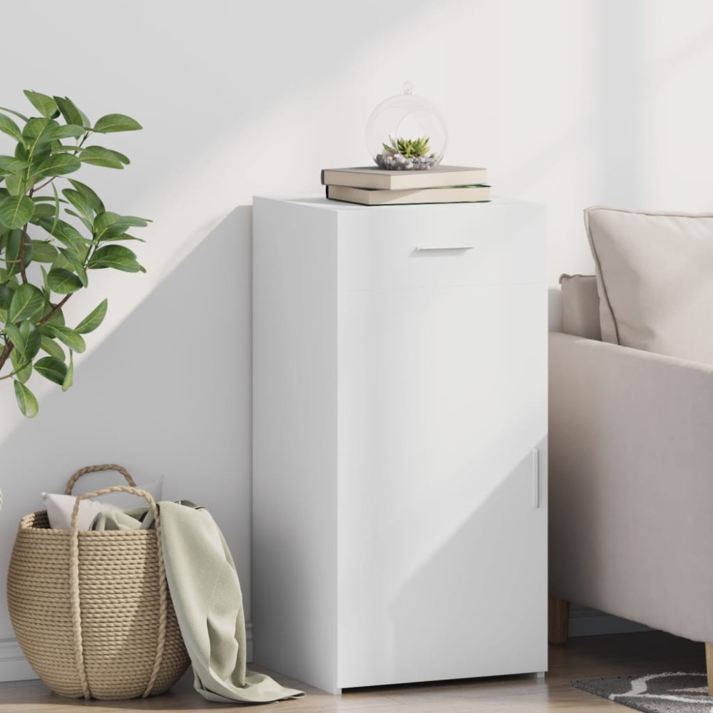 vidaXL Συρταριέρα Λευκή 45x42,5x93cm από Επεξεργασμένο Ξύλο 1 τεμ.