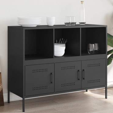 vidaXL Ντουλάπι Μαύρο 100,5x39x79cm από Χάλυβα 1 τεμ.