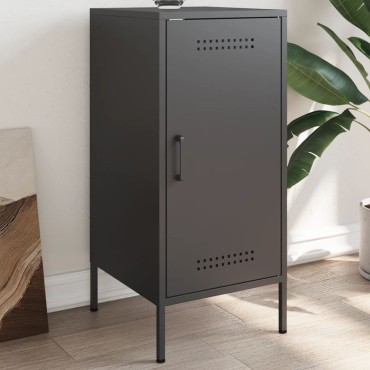 vidaXL Ντουλάπι Μαύρο 36x39x79cm από Χάλυβα 1 τεμ.
