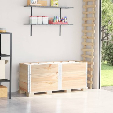 vidaXL Κολάρα Παλέτας 3 τεμ. 150x50 εκ. από Μασίφ Ξύλο Πεύκου