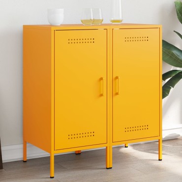 vidaXL Ντουλάπια 2 τεμ. Μουσταρδί 36x39x79cm από Χάλυβα