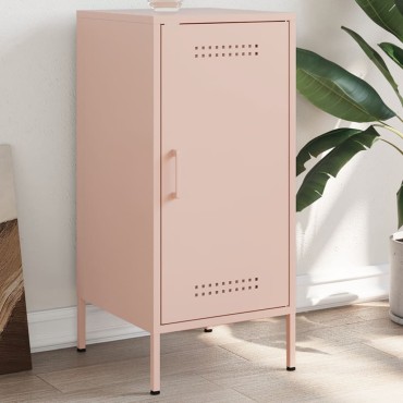 vidaXL Ντουλάπι Ροζ 36x39x79cm από Χάλυβα 1 τεμ.
