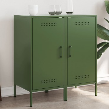 vidaXL Ντουλάπια 2 τεμ. Λαδί 36x39x79cm από Χάλυβα