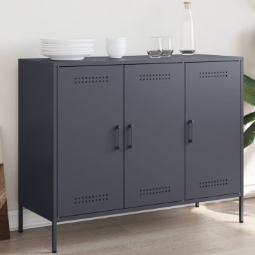 vidaXL Ντουλάπι Ανθρακί 100,5x39x79cm από Χάλυβα 1 τεμ.