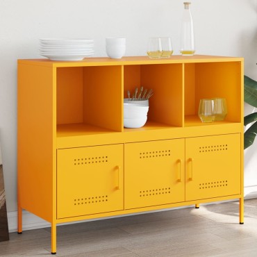 vidaXL Ντουλάπι Μουσταρδί 100,5x39x79cm από Ατσάλι 1 τεμ.