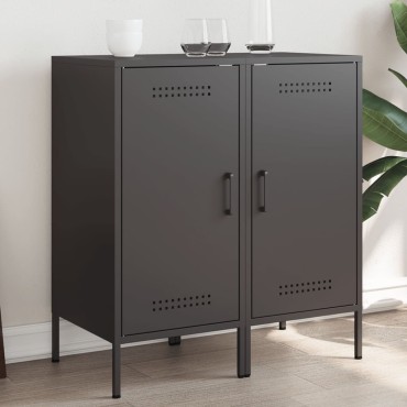 vidaXL Ντουλάπια 2 τεμ. Μαύρα 36x39x79cm από Χάλυβα