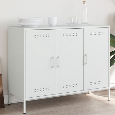 vidaXL Ντουλάπι Λευκό 100,5x39x79cm από Χάλυβα 1 τεμ.