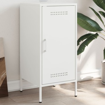 vidaXL Ντουλάπι Λευκό 36x39x79cm από Χάλυβα 1 τεμ.