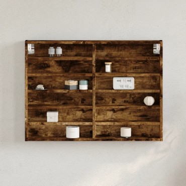 vidaXL Βιτρίνα Καπνιστή Δρυς 80x8,5x58cm από Επεξεργασμένο Ξύλο