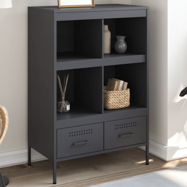 vidaXL Ντουλάπι Ανθρακί 68x39x101,5cm από Χάλυβα 1 τεμ.