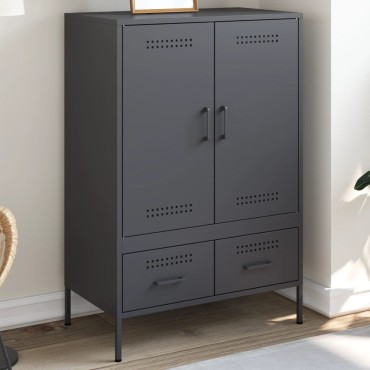 vidaXL Ντουλάπι Ανθρακί 68x39x101,5cm από Χάλυβα 1 τεμ.