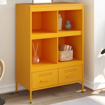 vidaXL Ντουλάπι Μουσταρδί 68x39x101,5cm από Ατσάλι 1 τεμ.