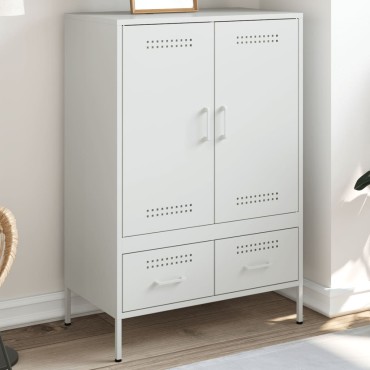 vidaXL Ντουλάπι Λευκό 68x39x101,5cm από Χάλυβα 1 τεμ.