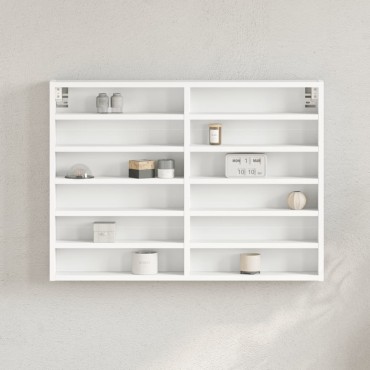vidaXL Ραφιέρα Λευκή 80x8,5x58cm από Επεξεργασμένο Ξύλο 1 τεμ.