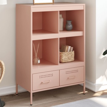 vidaXL Ντουλάπι Ροζ 68x39x101,5cm από Χάλυβα 1 τεμ.