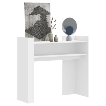vidaXL Τραπεζάκι Κονσόλα Λευκό 100x35x90cm από Επεξεργασμένο Ξύλο 1 τεμ.