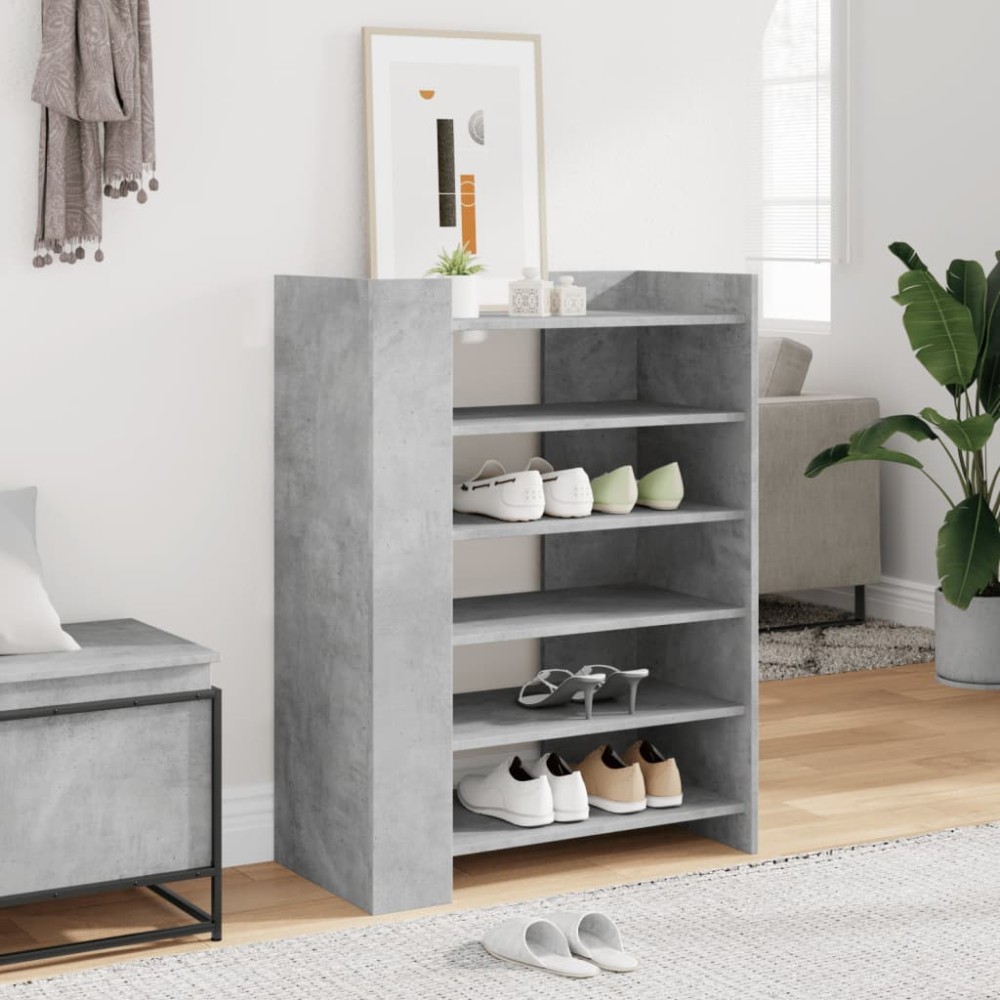 vidaXL Παπουτσοθήκη Γκρι Σκυροδέματος 74,5x37,5x100 Επεξεργασμένο Ξύλο 74,5x37,5x100cm