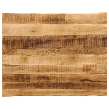 vidaXL Επιφάνεια Τραπεζιού 100x80x2,5cm Live Edge Μασίφ Ξύλο Μάνγκο 1 τεμ.