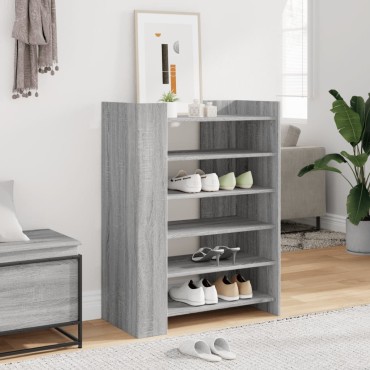 vidaXL Παπουτσοθήκη Γκρι Sonoma 74,5x37,5x100cm Επεξεργασμένο Ξύλο