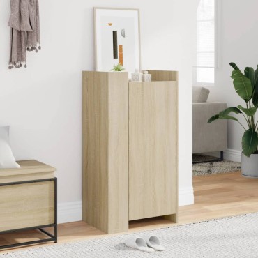 vidaXL Παπουτσοθήκη Sonoma Δρυς 52x37,5x100cm από Επεξεργασμένο Ξύλο
