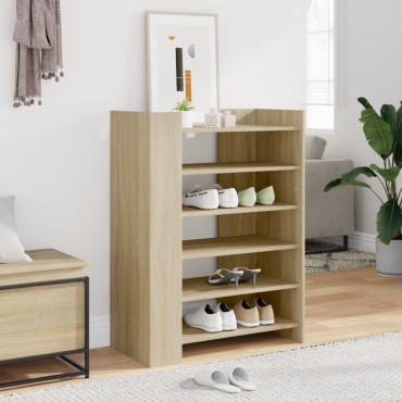 vidaXL Παπουτσοθήκη Sonoma Δρυς 74,5x37,5x100cm Επεξεργασμένο Ξύλο