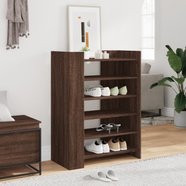 vidaXL Παπουτσοθήκη Μαύρη 74,5x37,5x100cm από Επεξεργασμένο Ξύλο