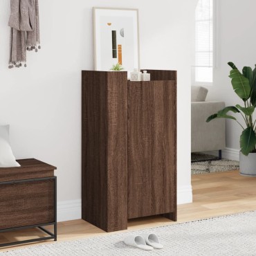 vidaXL Παπουτσοθήκη Καπνιστή Δρυς 52x37,5x100cm Επεξεργασμένο Ξύλο