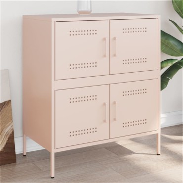 vidaXL Ντουλάπι Ροζ 68x39x79cm από Ατσάλι 1 τεμ.