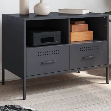 vidaXL Έπιπλο Τηλεόρασης Ανθρακί 68x39x50,5cm από Χάλυβα