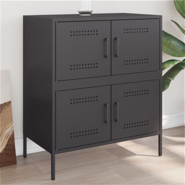 vidaXL Ντουλάπι Μαύρο 68x39x79cm από Ατσάλι 1 τεμ.