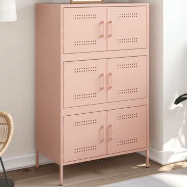 vidaXL Ντουλάπι Ροζ 68x39x113cm από Ατσάλι 1 τεμ.