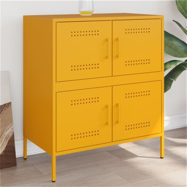 vidaXL Ντουλάπι Μουσταρδί 68x39x79cm από Ατσάλι 1 τεμ.