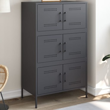 vidaXL Ντουλάπι Ανθρακί 68x39x113cm από Ατσάλι 1 τεμ.