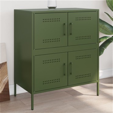 vidaXL Ντουλάπι Πράσινο Λαδί 68x39x79cm από Ατσάλι 1 τεμ.