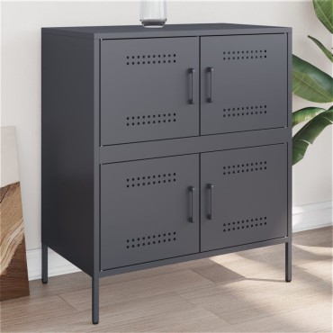 vidaXL Μπουφές Ανθρακί 68x39x79cm από Ατσάλι 1 τεμ.