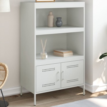 vidaXL Ραφιέρα Λευκή 68x39x113cm από Ατσάλι 1 τεμ.