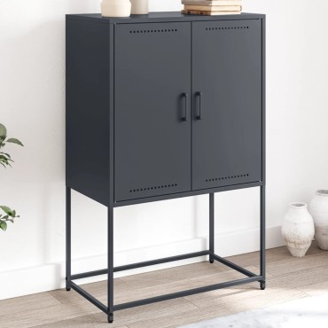 vidaXL Έπιπλο Τηλεόρασης Μαύρο 68,5x39x60,5cm Ατσάλινο